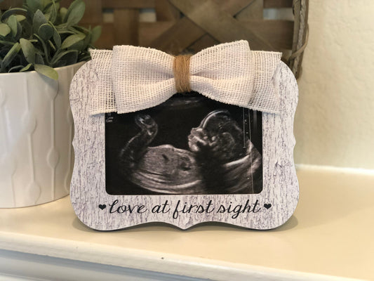 Love At First Sight Picture Frame Ultrasound Picture Frame New Baby Gift Sonogram Frame