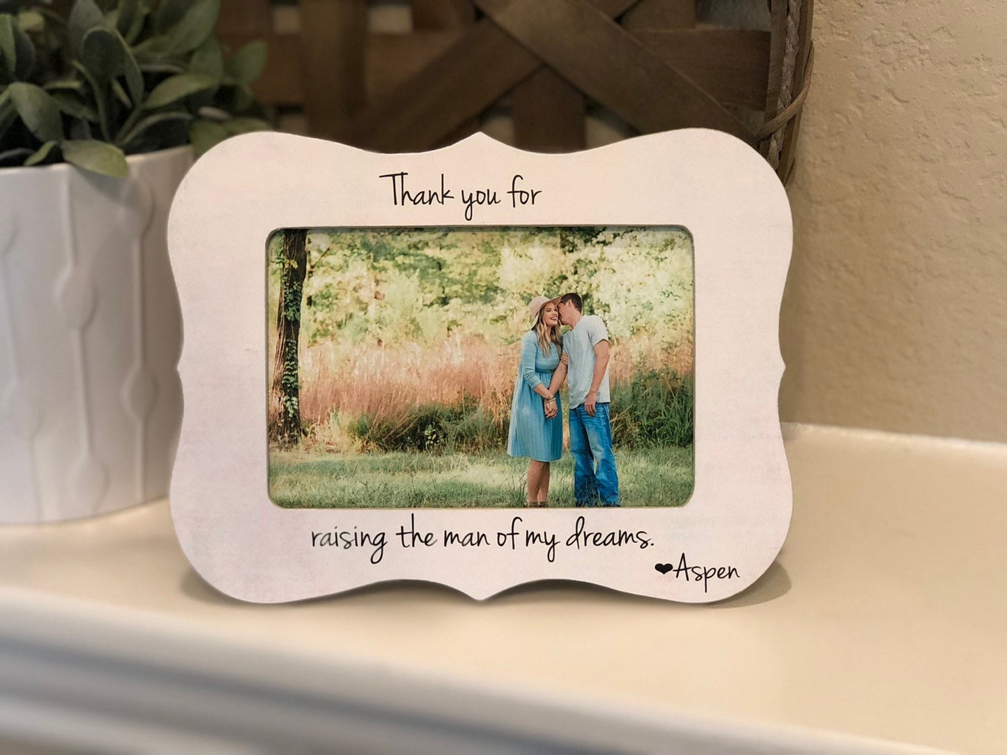 Thank You For Raising The Man Of My Dreams Wedding Thank You Gift For Mother Of The Groom Parents Of The Groom Picture Frame