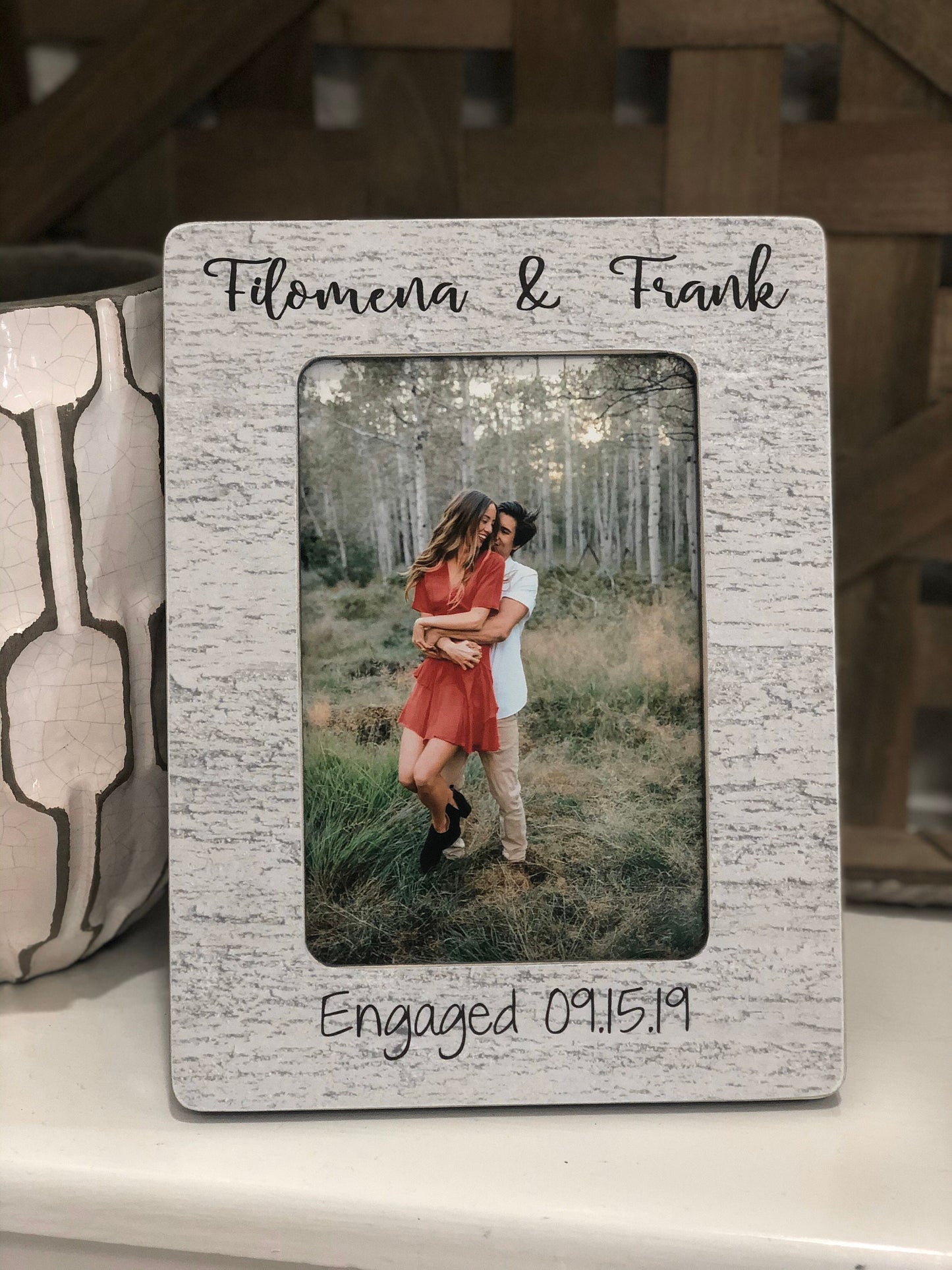 Engagement Picture Frame Bridal Shower Gift Meaningful Engagement Gift She Said Yes Frame Personalized Wedding Frame Bride To Be Gift