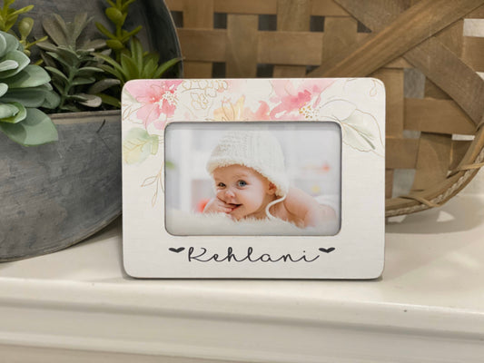 New Baby Girl Gift – Personalized Baby Girl Picture Frame, Love at First Sight Frame, Custom Baby Shower Gift, Keepsake for New Parents