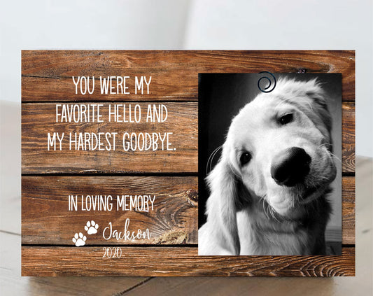 Pet Loss Gifts Personalized Pet Memorial Frame | Cat Loss Gift | Dog Loss Gift | Pet Bereavement Gift | Pet Sympathy Gift | Pet Loss Frame