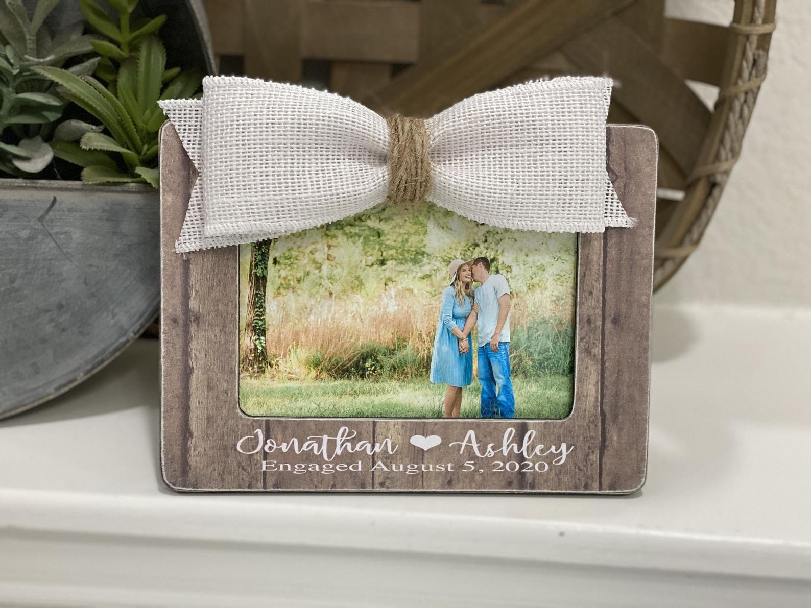 Engagement Gift Personalized Engagement Picture Frame Gift for Girlfriend Boyfriend Engagement Gift Valentines Day Gift