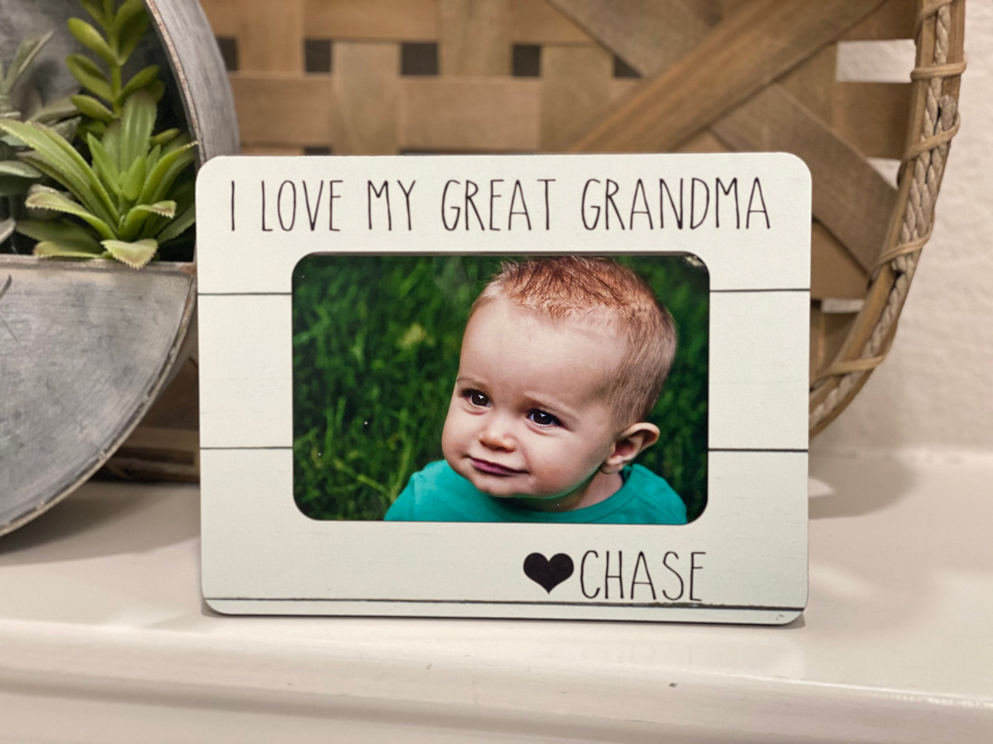 Birthday Gift For Great Grandma Personalized Gift For Great Grandma Gift From Grandchild I Love My Great Grandma 4x6 Frame