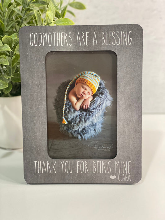 Godmother Gift Godmother Frame I Love My Godmother 4 x 6 Personalized Frame Godmother Frame Baptism Gift 1st Communion