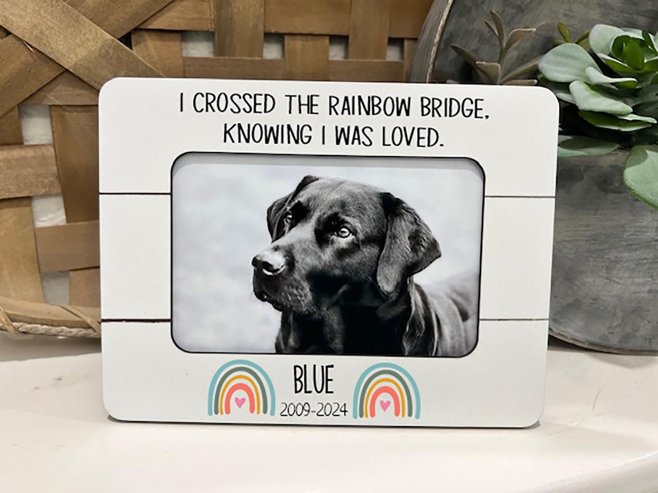 Dog Loss Gift Rainbow Bridge Dog Memorial Gift Personalized Gift For Pet Memorial Dog Mom Pet Loss Picture Frame