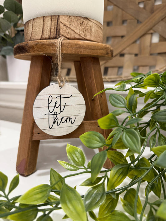 Let Them Mel Robbins Inspired Motivational Reminder Let Them Mel Robbins Inspired Personalized Message Custom Rearview Mirror Ornament