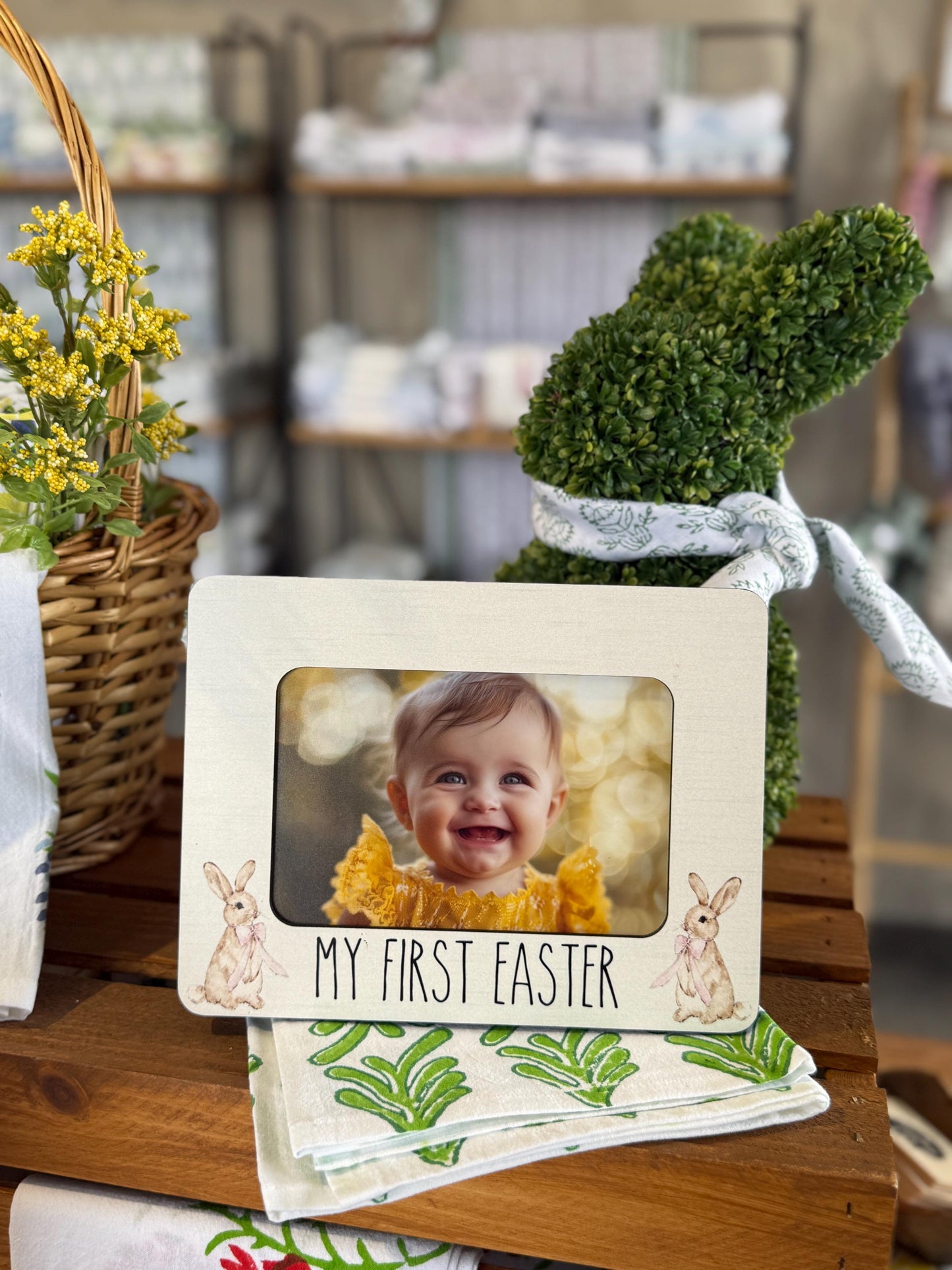 My First Easter Frame Baby Easter Keepsake Personalized Easter Gift First Easter Photo Frame Newborn Easter Decor Bunny Picture Frame 4x6