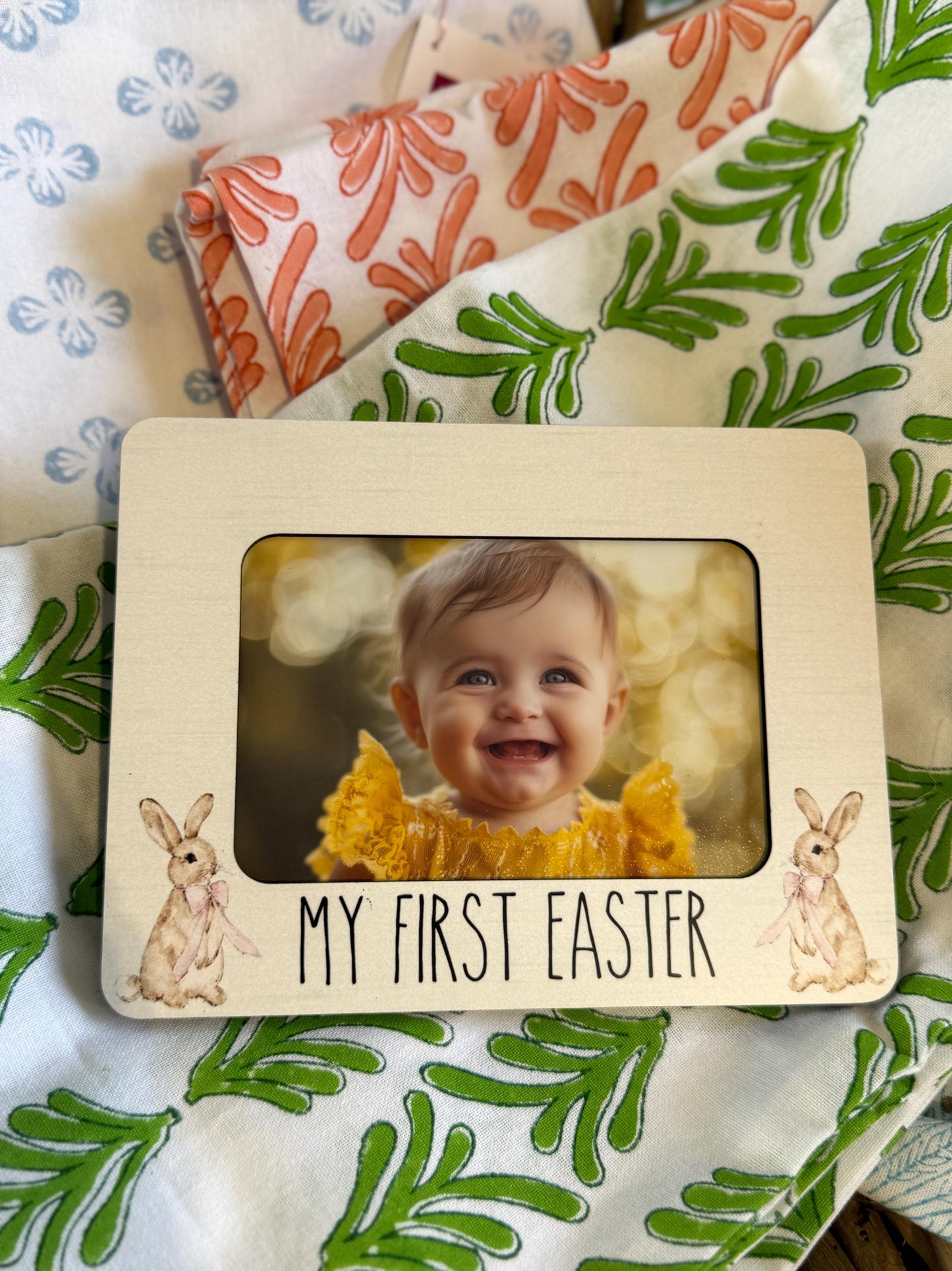 My First Easter Frame Baby Easter Keepsake Personalized Easter Gift First Easter Photo Frame Newborn Easter Decor Bunny Picture Frame 4x6