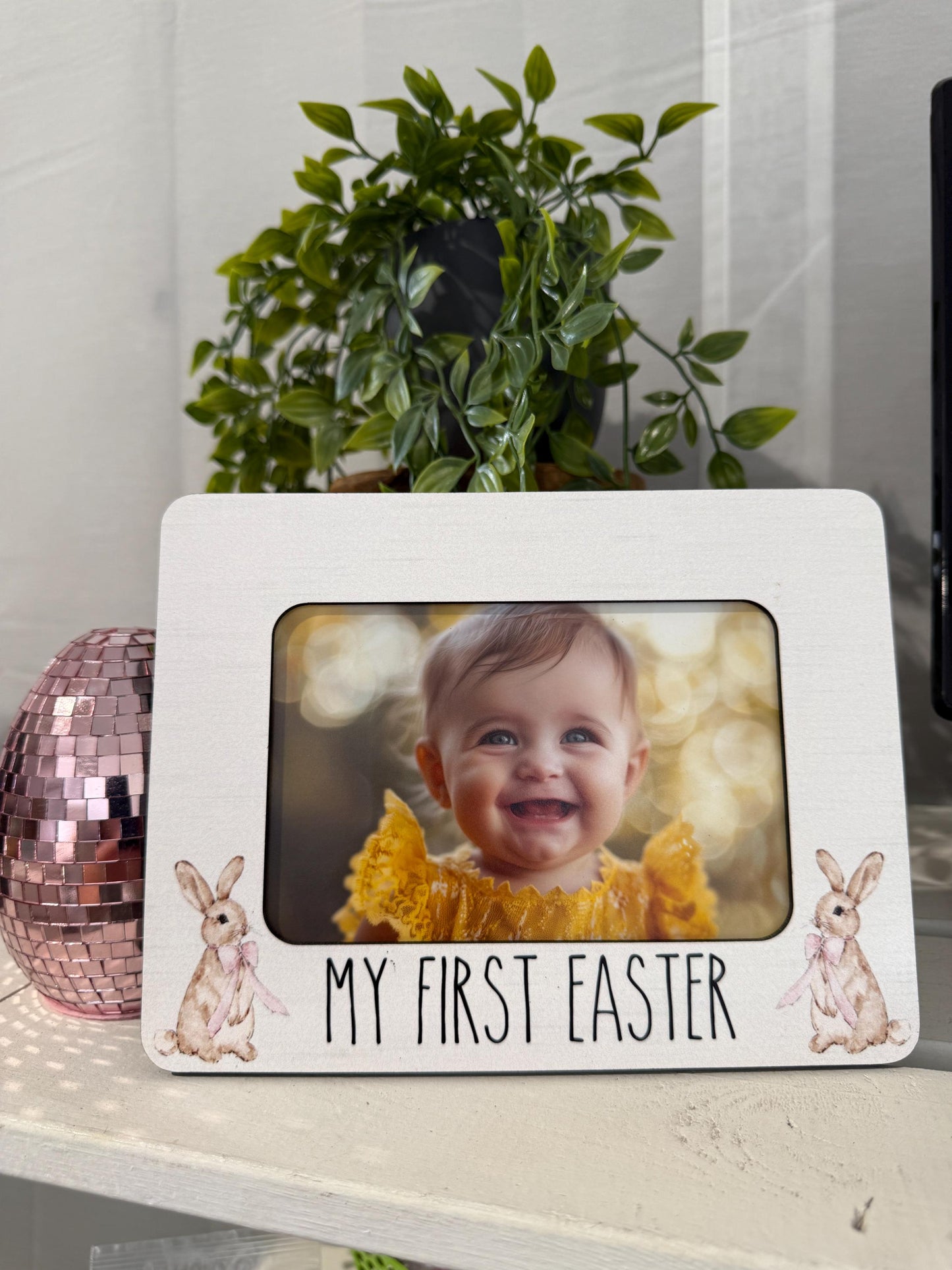 My First Easter Frame Baby Easter Keepsake Personalized Easter Gift First Easter Photo Frame Newborn Easter Decor Bunny Picture Frame 4x6