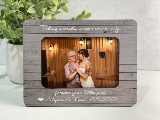 Today A Bride Tomorrow A Wife Forever And Always Your Little Girl Parents Of The Bride Gift Wedding Thank You Gift For Parents