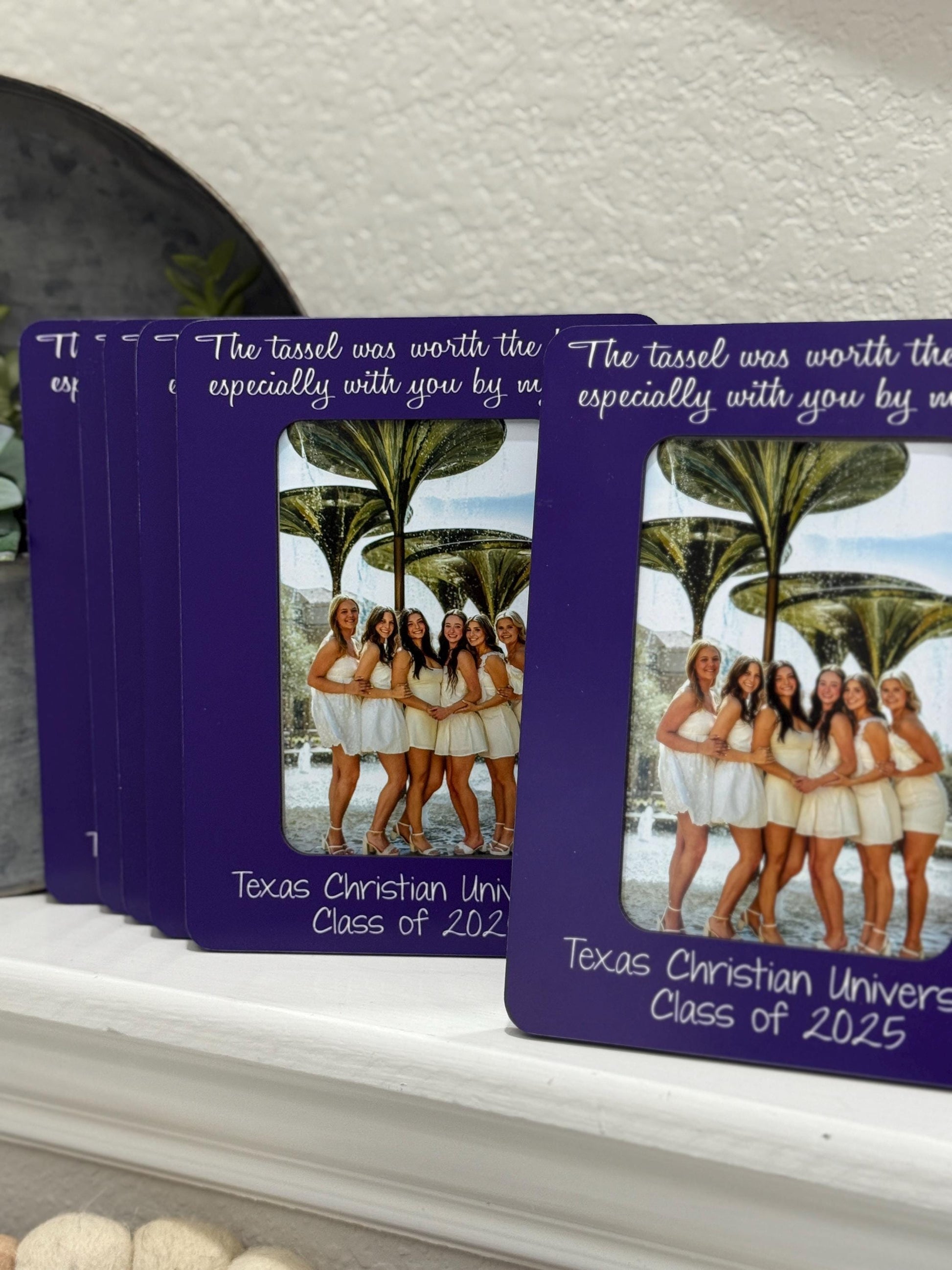 Graduation Picture Frame for College Girls β Personalized Grad Gift for Best Friends, Roommates, or Class of 2025 Custom Graduation Keepsake