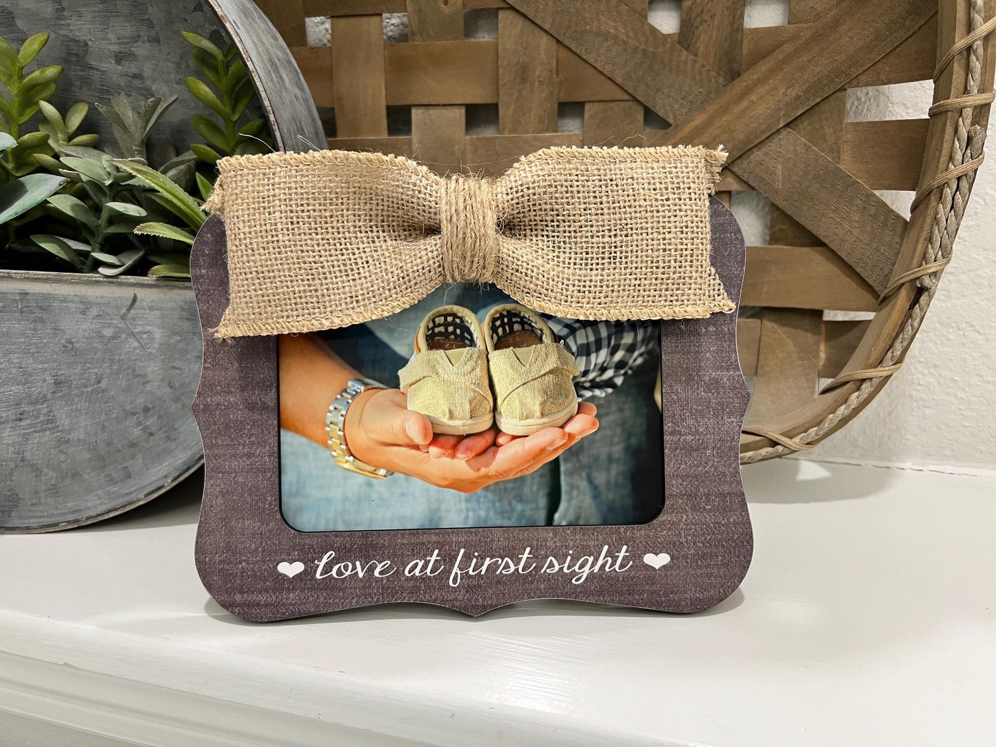 Love At First Sight Picture Frame Ultrasound Picture Frame New Baby Gift Sonogram Frame