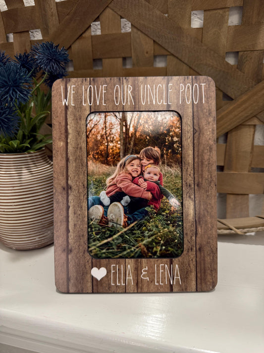 Personalized Uncle Picture Frame – Gift from Nieces and Nephews, Birthday Gift for Uncle, Best Uncle Ever Frame, Custom Uncle Keepsake