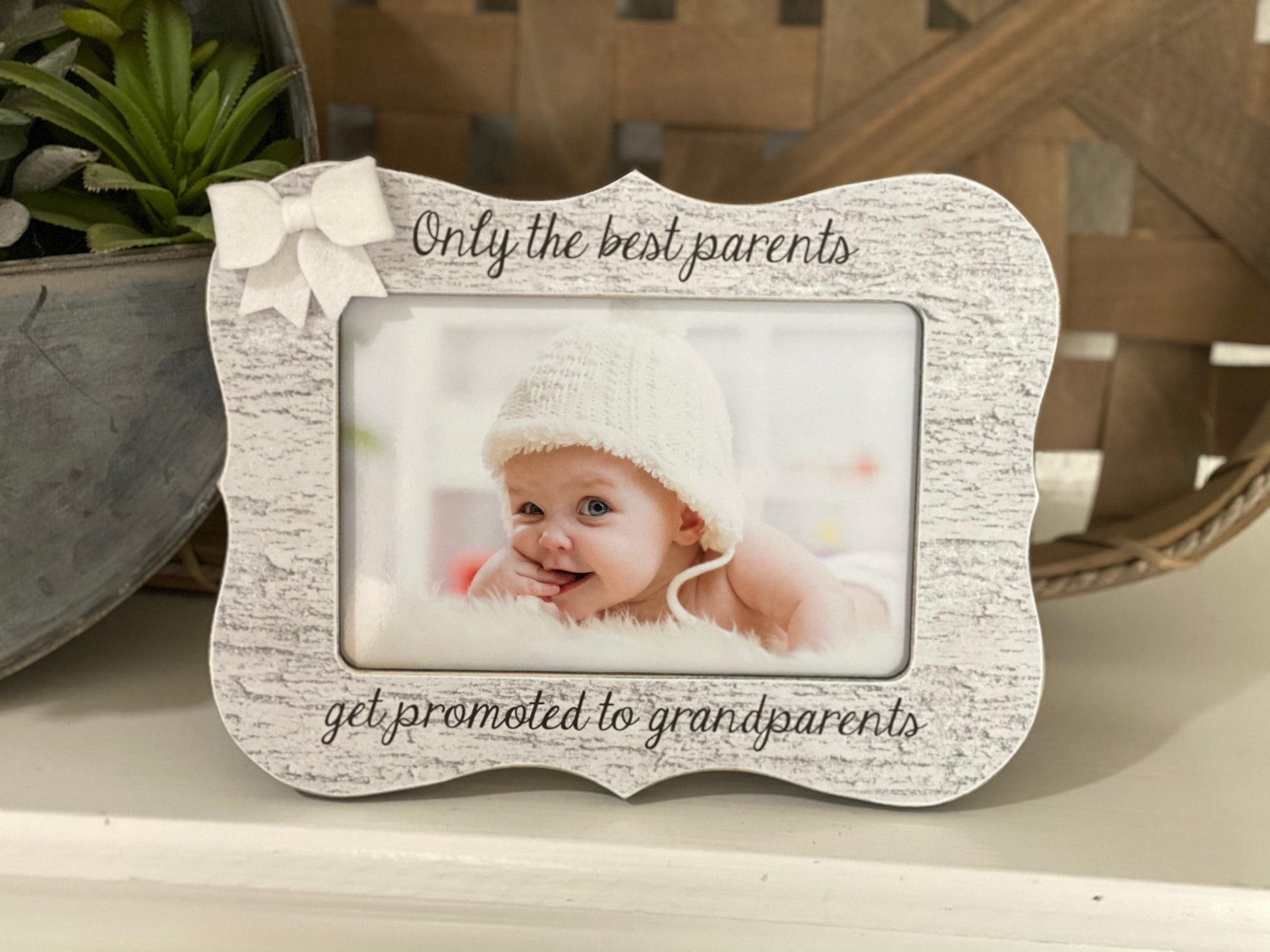 New Grandparents Gift Grandparents Gift Best Parents Get Promoted To Grandparents Picture Frame
