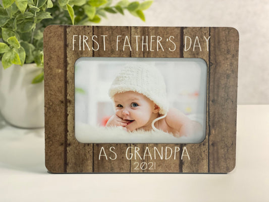First Father’s Day as Grandpa Gift Gift Grandpa I Love My Grandpa Grandpa Personalized Gift 4x6 Picture Frame