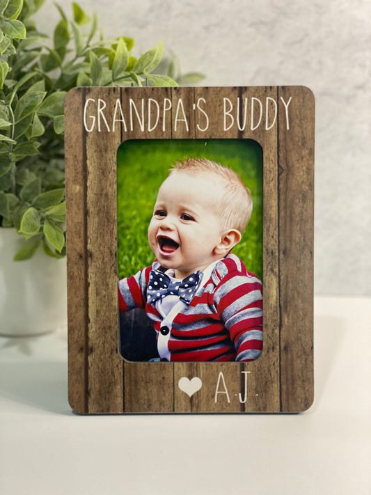 Grandpa Personalized Gift Birthday Gift For Grandpa Grandpa's Buddy Grandpa Personalized Gift 4x6 Picture Frame Custom