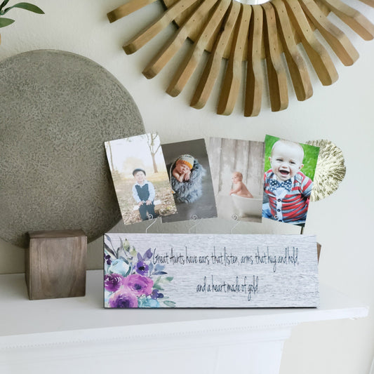 Great Aunt Gift Personalized Picture Frame Board For Great Aunt Only The Best Aunts Get Promoted To Great Aunt