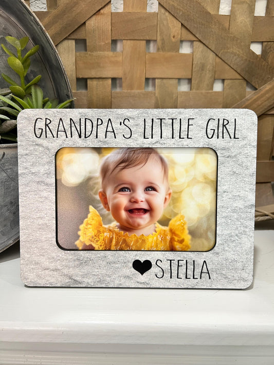 Gift for Grandpa Birthday Personalized Frame for New Grandpa Grandpas Little Girl Custom 4x6 Picture Frame Special Grandpa Gift