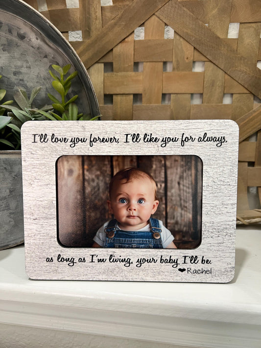 Grandma Gift Picture Frame, Personalized Grandma Frame, I’ll Love You Forever, Mother’s Day Gift, Mimi Gift, Custom Photo Frame