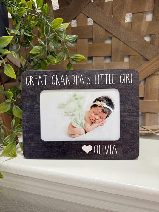 Great Grandpa Father's Day Personalized Gift Christmas Gift Great Grandpa I Love My Grandpa Grandpa Personalized Gift 4x6 Picture Frame