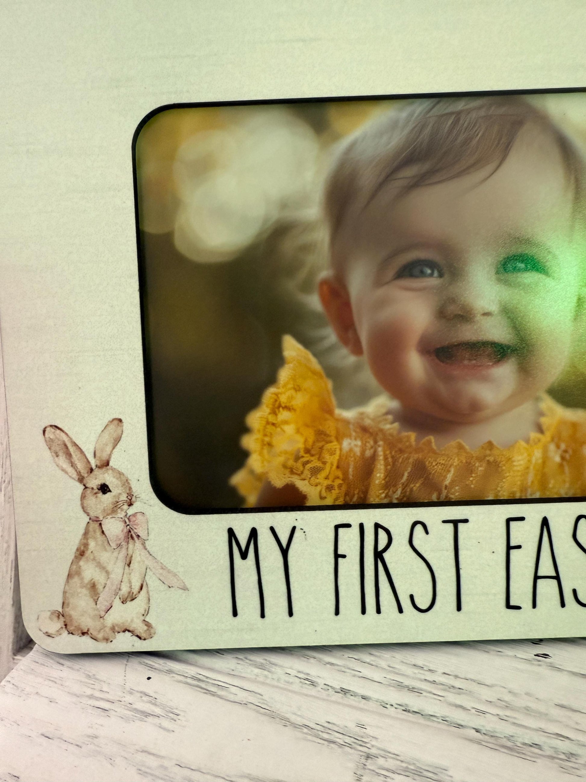My First Easter Frame Baby Easter Keepsake Personalized Easter Gift First Easter Photo Frame Newborn Easter Decor Bunny Picture Frame 4x6