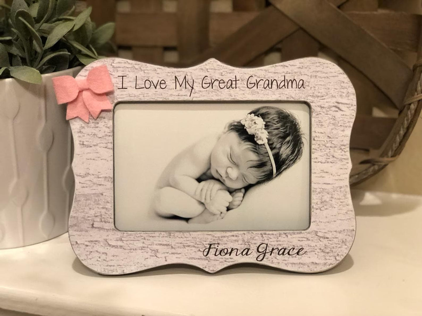 Personalized Great Grandma Gift – Gift from Grandchild, I Love My Great Grandma Frame, Custom 4x6 Picture Frame, Grandparent Keepsake