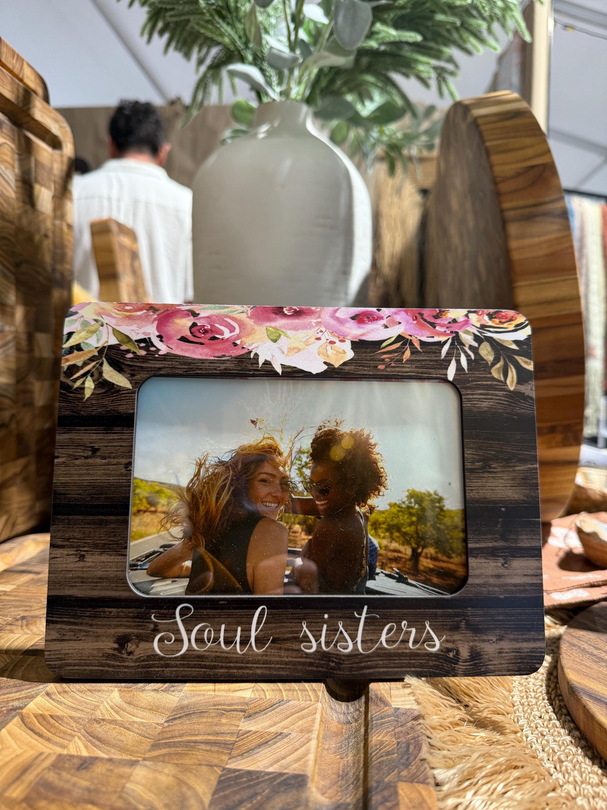 Soul Sisters Picture Frame – Best Friend Gift, Personalized Friendship Frame, Custom Photo Gift, Long Distance Bestie, Sisters by Heart