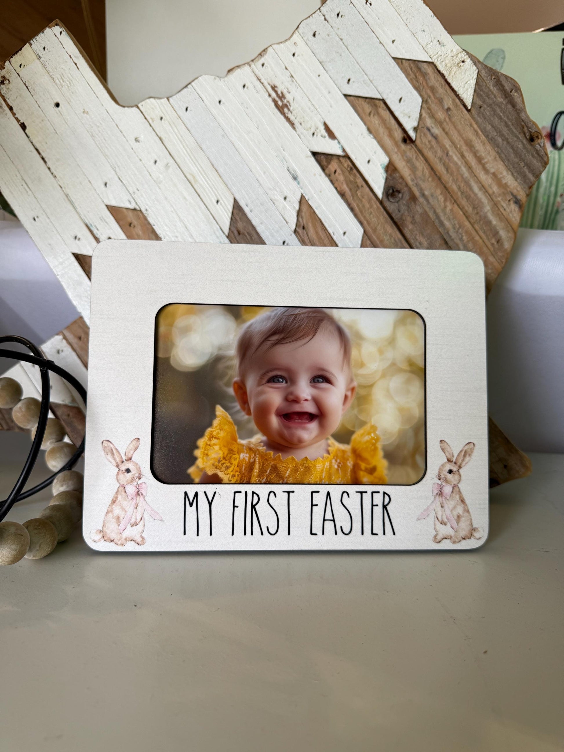 My First Easter Frame Baby Easter Keepsake Personalized Easter Gift First Easter Photo Frame Newborn Easter Decor Bunny Picture Frame 4x6