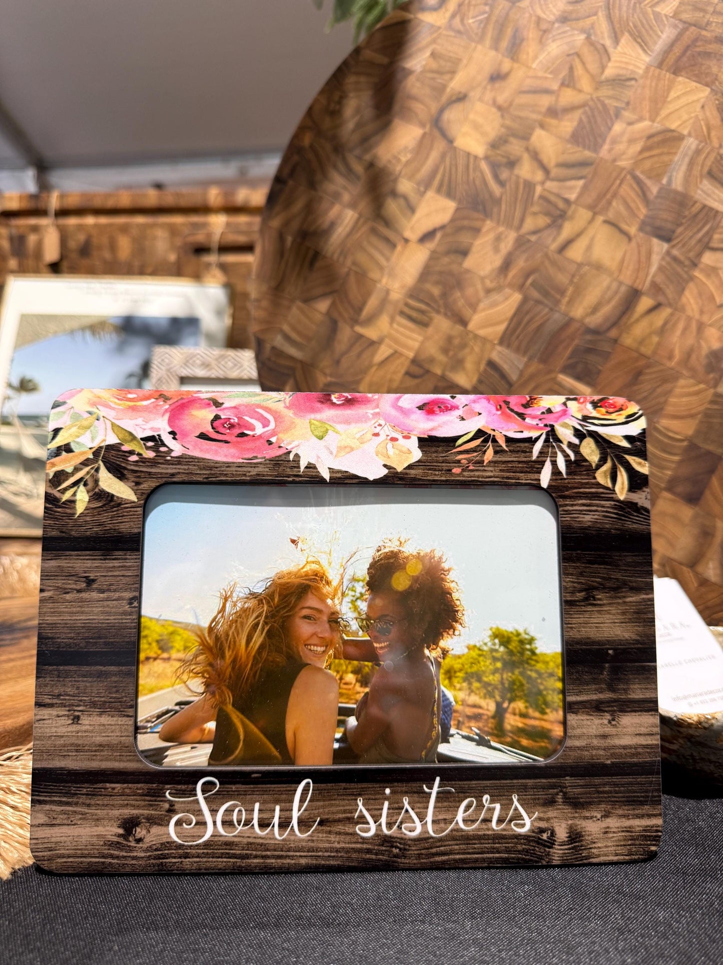 Soul Sisters Picture Frame – Best Friend Gift, Personalized Friendship Frame, Custom Photo Gift, Long Distance Bestie, Sisters by Heart