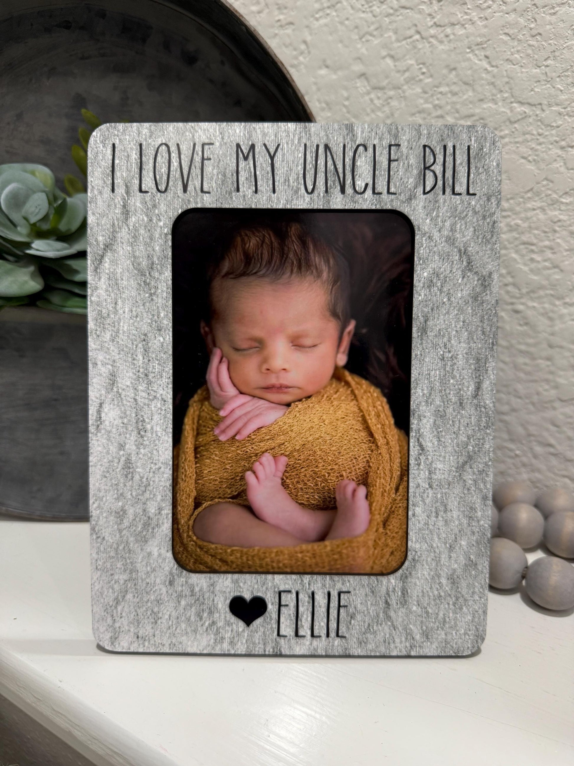 Personalized Uncle Picture Frame – Gift from Nieces and Nephews, Birthday Gift for Uncle, Best Uncle Ever Frame, Custom Uncle Keepsake